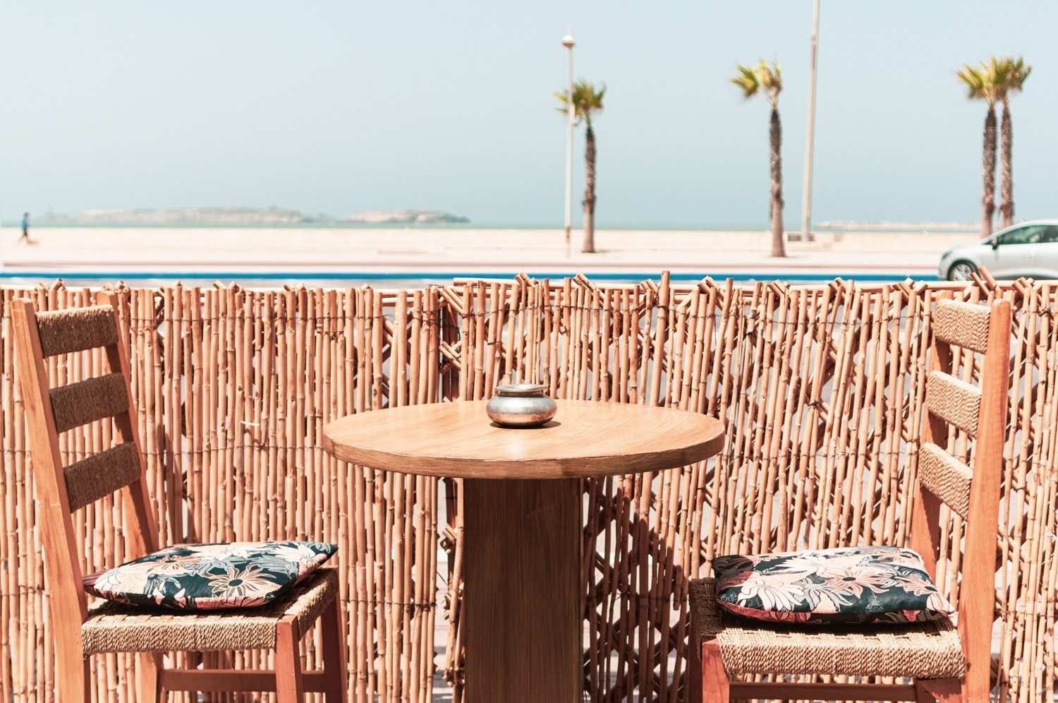 La Coupole Essaouira Beach  Morocco post surf sunset drinks restaurant eco friendly sustainable artist