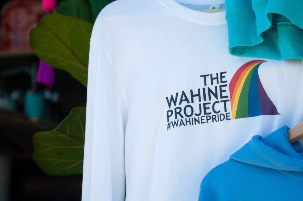 The Wahine Project California T-shirt with Rainbow