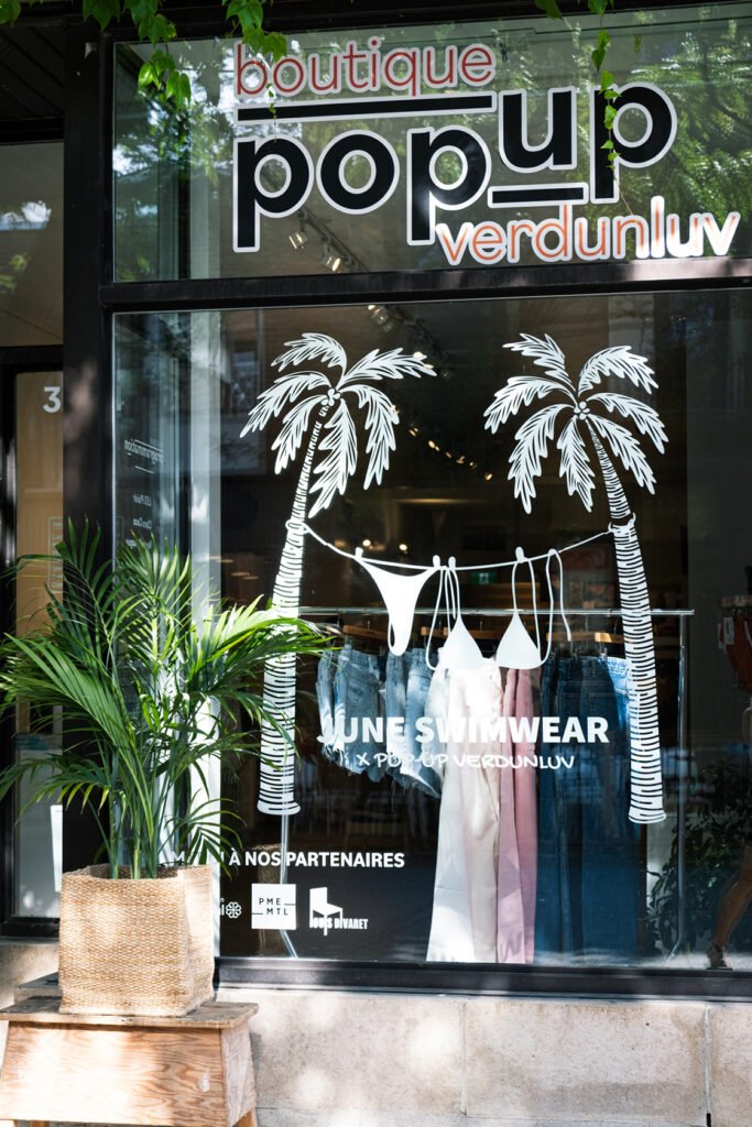 June swimwear ethical surf swimwear made in Quebec featured in Verdun Pop Up Boutique
